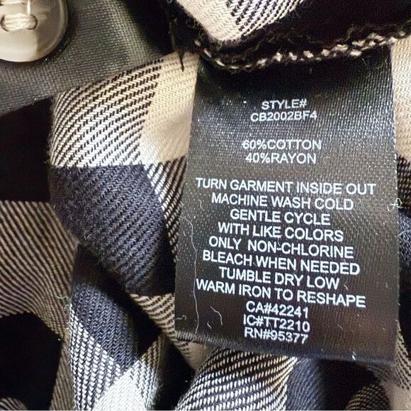 Sanctuary plaid button up tunic shirt - Picture 3 of 4